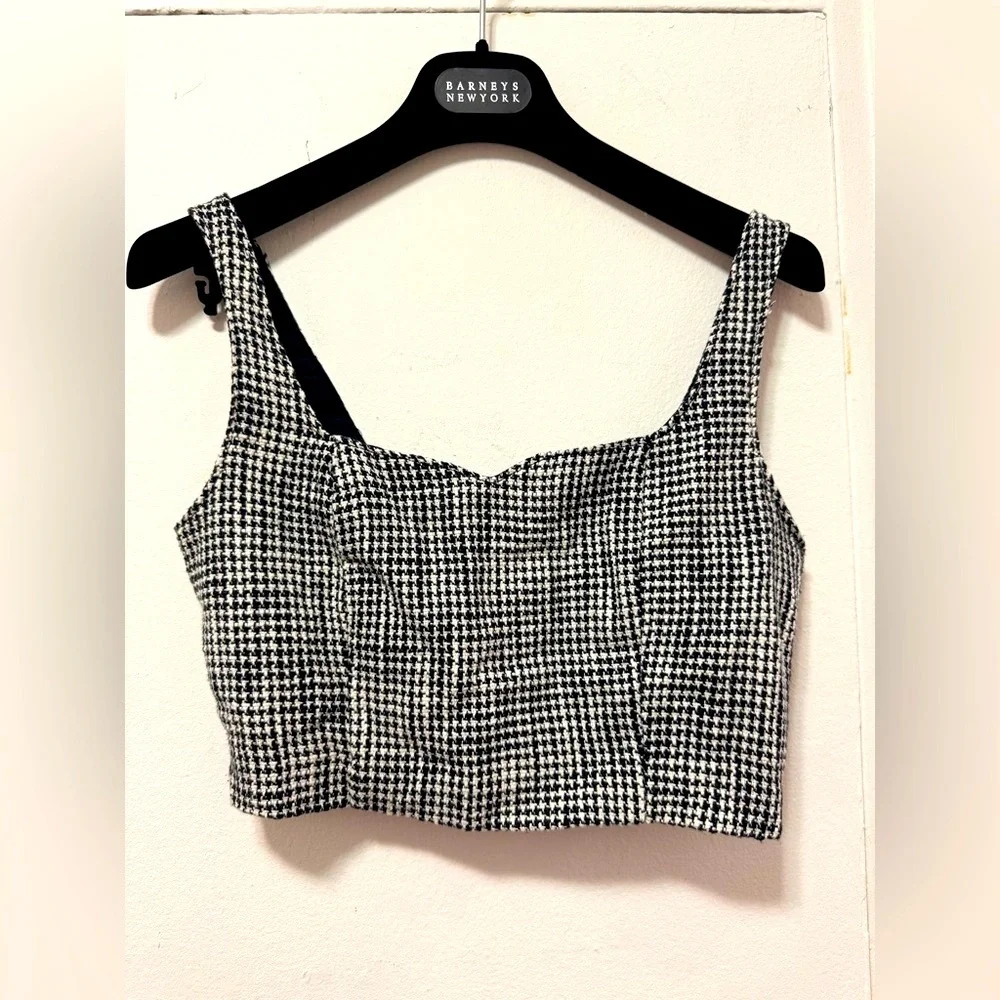NWT $110 Abercrombie & Fitch Herringbone mini skirt and crop top set size small